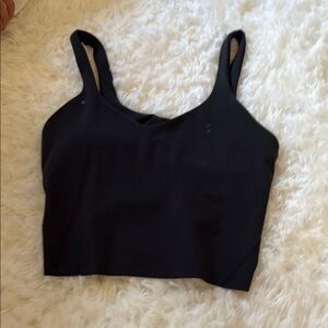 Lululemon Athletica Black Fitted Crop Tank Top